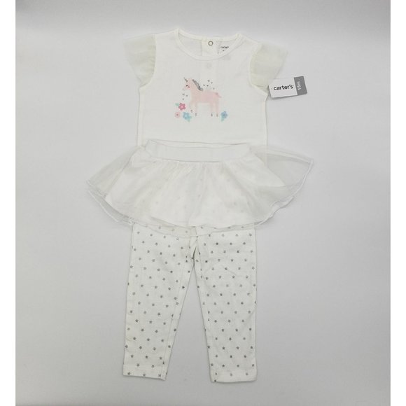 Carter's Other - NWT 18M carter's white top w/ tutu legg